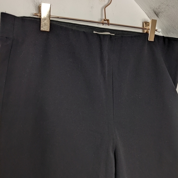EVERLANE Black Side Zip High Rise Stretch Cotton Elastic Waist Pant Size 10 - Picture 3 of 5